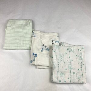 Aden + Anais Muslin Baby Swaddle Blanket - Lot of 3 - Disney Giraffe Stripes